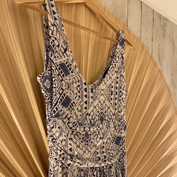 Cynthia rowley maxi dress blue white size S 8-10 uk - Picture 2 of 5
